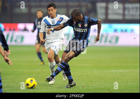 Milano, Italia, 06/11/2010 : Samuel Eto’o durante la partita Inter Brescia Foto Stock