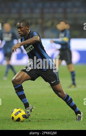 Milano, Italia, 06/11/2010 : Samuel Eto’o durante la partita Inter Brescia Foto Stock