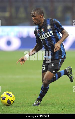 Milano, Italia, 06/11/2010 : Samuel Eto’o durante la partita Inter Brescia Foto Stock