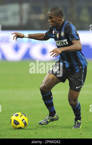 Milano, Italia, 06/11/2010 : Samuel Eto’o durante la partita Inter Brescia Foto Stock