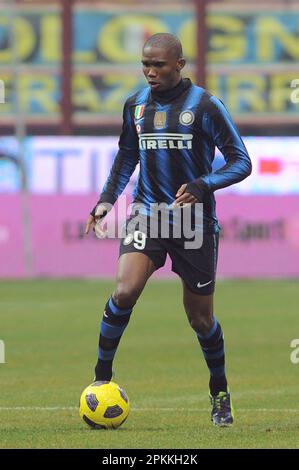 Milano, Italia, 30/11/2011 : Samuel Eto’o durante la partita Inter Palermo Foto Stock