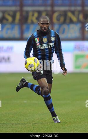 Milano, Italia, 30/11/2011 : Samuel Eto’o durante la partita Inter Palermo Foto Stock