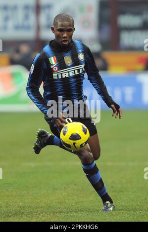 Milano, Italia, 30/11/2011 : Samuel Eto’o durante la partita Inter Palermo Foto Stock