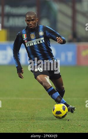 Milano, Italia, 30/11/2011 : Samuel Eto’o durante la partita Inter Palermo Foto Stock