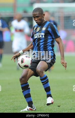 Milano, Italia, 06/03/2011 : Samuel Eto’o durante la partita Inter Genoa Foto Stock