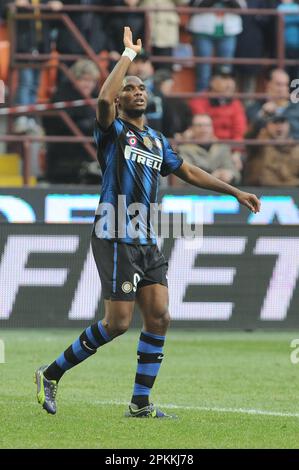 Milano, Italia, 06/03/2011 : Samuel Eto’o durante la partita Inter Genoa Foto Stock