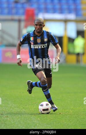 Milano, Italia, 20/03/2009 : Samuel Eto’o durante la partita Inter Lecce Foto Stock