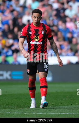 King Power Stadium, Leicester, Regno Unito. 8th Apr, 2023. Premier League Football, Leicester City contro AFC Bournemouth; Marcus Tavernier di Bournemouth Credit: Action Plus Sports/Alamy Live News Foto Stock