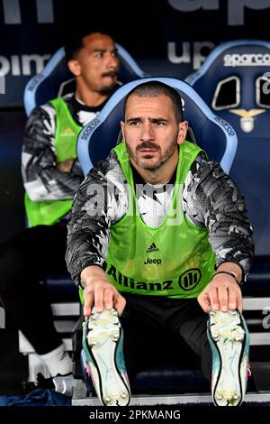 Roma, Italia. 08th Apr, 2023. Leonardo Bonucci della Juventus FC durante la Serie Una partita di calcio tra SS Lazio e Juventus FC allo stadio Olimpico di Roma, 8th aprile 2023. Credit: Insidefoto di andrea staccioli/Alamy Live News Foto Stock