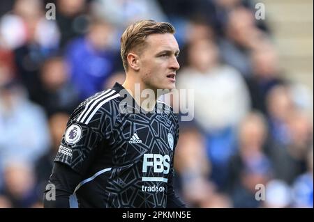 Leicester, Regno Unito. 08th Apr, 2023. Daniel Iversen #31 di Leicester City durante la partita della Premier League Leicester City vs Bournemouth al King Power Stadium di Leicester, Regno Unito, 8th aprile 2023 (Foto di Mark Cosgrove/News Images) a Leicester, Regno Unito il 4/8/2023. (Foto di Mark Cosgrove/News Images/Sipa USA) Credit: Sipa USA/Alamy Live News Foto Stock