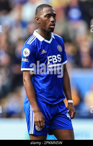 Leicester, Regno Unito. 08th Apr, 2023. Boubakary Soumaré #42 di Leicester City durante la partita della Premier League Leicester City vs Bournemouth al King Power Stadium, Leicester, Regno Unito, 8th aprile 2023 (Foto di Mark Cosgrove/News Images) a Leicester, Regno Unito il 4/8/2023. (Foto di Mark Cosgrove/News Images/Sipa USA) Credit: Sipa USA/Alamy Live News Foto Stock