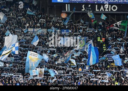 Stadio Olimpico, Roma, Italia. 8th Apr, 2023. Serie A Football; Lazio contro Juventus; tifosi della Juventus Credit: Action Plus Sports/Alamy Live News Foto Stock