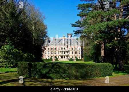 Il 18th ° secolo Chateau de Fréfossé a le Tilleul (Senna Marittima) in Normandia, Francia Foto Stock