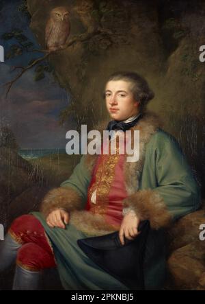 James Boswell, 1740 - 1795. Diario e biografo del Dr Samuel Johnson 1765 di George Willison Foto Stock