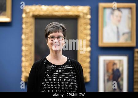 Brema, Germania. 30th Mar, 2023. Nicole Lamotte, presidente della Kunstverein di Brema, si trova nella Kunsthalle. I musei d'arte classica devono fare di più per attirare un pubblico giovane - questo è ciò che dice la presidente della Kunstverein di 200 anni. Credit: Sina Schuldt/dpa/Alamy Live News Foto Stock