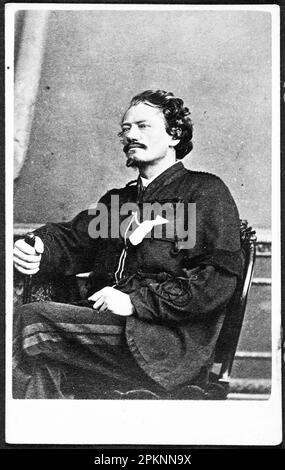 Ritratto del maggiore Gustavus von Tempsky, ucciso durante le Guerre Maori Land in Nuova Zelanda nel 1866. Foto Stock