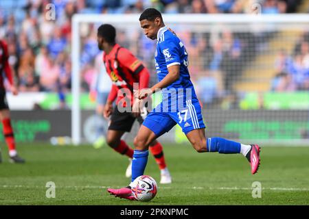 Leicester, Regno Unito. 8th Apr 2023. Tate of Leicester City in azione durante la partita della Premier League tra Leicester City e Bournemouth al King Power Stadium di Leicester sabato 8th aprile 2023. (Foto: Jon Hobley | NOTIZIE MI) Credit: NOTIZIE MI & Sport /Alamy Live News Foto Stock