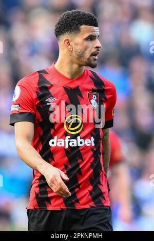 Leicester, Regno Unito. 8th Apr 2023. Dominic Solanke di Bournemouth durante la partita della Premier League tra Leicester City e Bournemouth al King Power Stadium di Leicester sabato 8th aprile 2023. (Foto: Jon Hobley | NOTIZIE MI) Credit: NOTIZIE MI & Sport /Alamy Live News Foto Stock