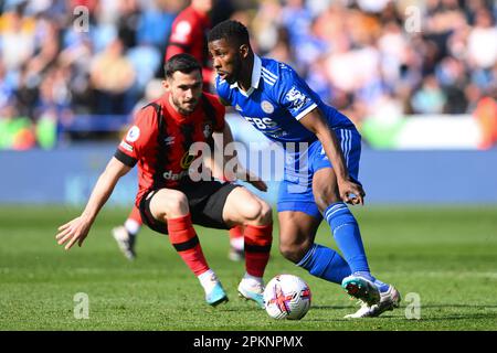 Leicester, Regno Unito. 8th Apr 2023. Kelelhi Iheanacho di Leicester City in azione durante la partita della Premier League tra Leicester City e Bournemouth al King Power Stadium di Leicester sabato 8th aprile 2023. (Foto: Jon Hobley | NOTIZIE MI) Credit: NOTIZIE MI & Sport /Alamy Live News Foto Stock