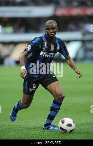 Milano, Italia, 09/04/2011 : Samuel Eto’o durante la partita Inter Chievo Foto Stock