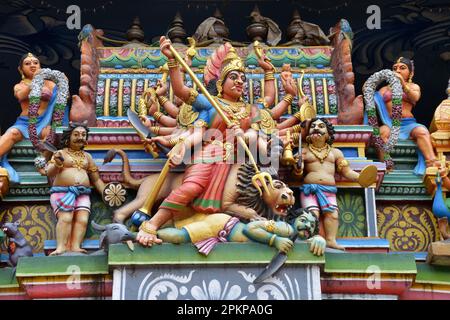 Tempio indù di Muthumariamman Thevasthaman, Matale, Sri Lanka, Asia Foto Stock