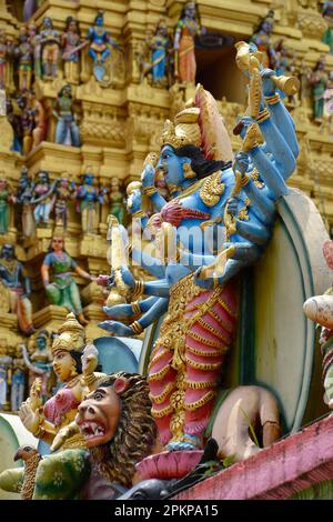 Tempio indù di Muthumariamman Thevasthaman, Matale, Sri Lanka, Asia Foto Stock