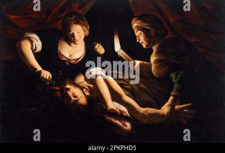 Judith che taglia il capo di Holofernes ca. 1640 (Barocco) di Trophime Bigot Foto Stock