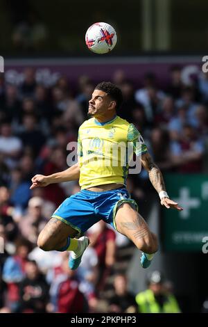 Birmingham, Regno Unito. 08th Apr, 2023. Morgan Gibbs-White di Nottingham Forest in azione. Partita della Premier League, Aston Villa contro Nottingham Forest al Villa Park di Birmingham sabato 8th aprile 2023. Questa immagine può essere utilizzata solo per scopi editoriali. Solo per uso editoriale, foto di Andrew Orchard/Andrew Orchard sports photography/Alamy Live news Credit: Andrew Orchard sports photography/Alamy Live News Foto Stock