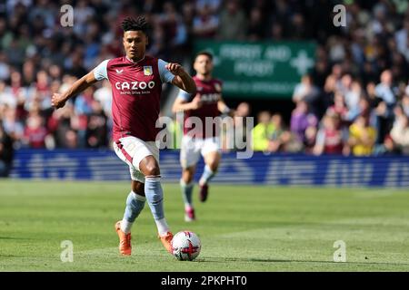 Birmingham, Regno Unito. 08th Apr, 2023. Ollie Watkins di Aston Villa in azione. Partita della Premier League, Aston Villa contro Nottingham Forest al Villa Park di Birmingham sabato 8th aprile 2023. Questa immagine può essere utilizzata solo per scopi editoriali. Solo per uso editoriale, foto di Andrew Orchard/Andrew Orchard sports photography/Alamy Live news Credit: Andrew Orchard sports photography/Alamy Live News Foto Stock