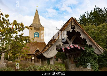 High Halden, Kent, regno unito, 21, agosto, 2022 St Marys la chiesa vergine, High Halden, Kent, Regno Unito Foto Stock