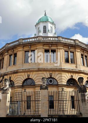 Sheldonian Theatre, utilizzato per recital musicali, conferenze e per varie cerimonie tenute dall'Università di Oxford Foto Stock
