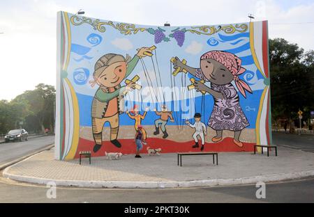 juazeiro, bahia, brasile - 4 aprile 2023: Vista della città di Juazeiro, nel nord di Bahia. Foto Stock