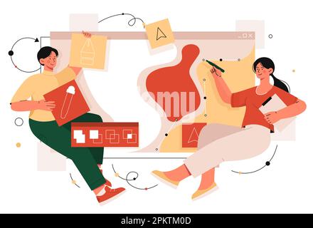 Concetto di editor grafico Illustrazione Vettoriale