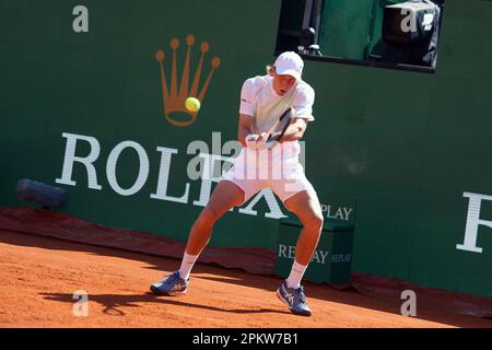 Monaco, Monaco. 09th Apr, 2023. MONACO, Monte Carlo Tennis Masters su 9. Aprile 2023; Emil Ruusuvuori di Finlandia vs Jan-Lennard Struff di Germania durante le Qualifiche sulla corte Rainier III, 2023 Monte-Carlo Mastern, foto: Emil Ruusuvuori, immagine fee reasid, copyright immagini Thierry CARPICO/ATP. (CARPICO Thierry/ATP/SPP) Credit: SPP Sport Press Photo. /Alamy Live News Foto Stock