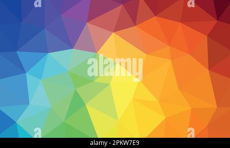 Colorato basso polytriangular poligonale stile geometrico irregolare astratto multicolore mosaico sfondo vettoriale illustrazione con diversi colori Illustrazione Vettoriale