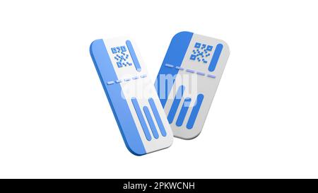 Preparativi per un viaggio felice via. Aereo, biglietto, bagaglio, passaporto, ecc. 3D rendering Foto Stock