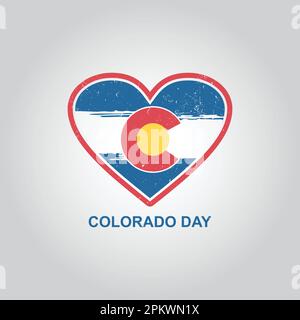 Logo disegni per la commemorazione del colorado Day, colorado Memorial Day, vacanze per gli Stati Uniti. Illustrazione vettoriale di sfondo moderna per poster, scheda Illustrazione Vettoriale