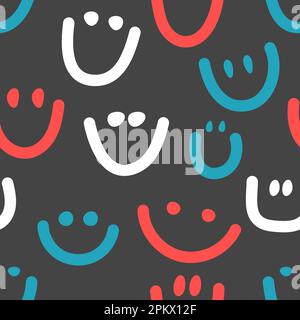 Sorrisi, April Fools Day modello senza cuciture Illustrazione Vettoriale