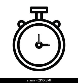 Icona Stopwatch Vector Thick Line per uso personale e commerciale. Foto Stock