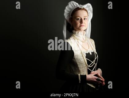 Ritratto contemporaneo di Maria, Regina di Scozia in costume intero Foto Stock