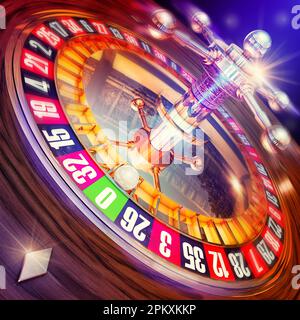 3D rendering di una roulette Foto Stock