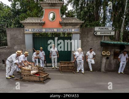 Preparazione per il giro in Monte Toboggan Foto Stock