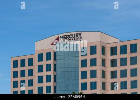 L'edificio degli uffici della Mercury Insurance si trova a Tampa, Florida, Stati Uniti. Foto Stock