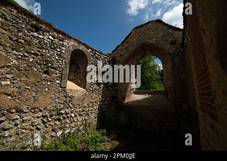 St James Chiesa rovina, Bix Foto Stock