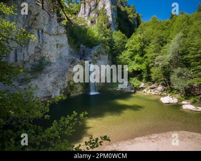 Bellissima cascata di Ilica. HORMA Canyon. Parco nazionale delle montagne di Kure. Destinazioni di viaggio in Turchia. Kastamonu. Turchia Foto Stock