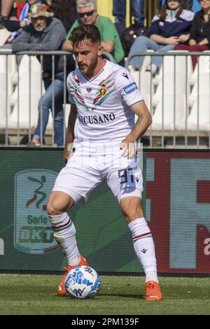 Brescia, Italia. 10th Apr, 2023. Niccolo Corrado di Ternana Calcio durante il Brescia FC vs Ternana Calcio, 32Â° Serie BKT 2022-23 partita allo stadio Mario Rigamonti di Brescia, 10 aprile 2023. Credit: Independent Photo Agency/Alamy Live News Foto Stock