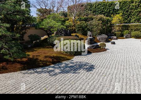 Giardino Korin-in a Daitokuji - il giardino anteriore dell'Hojo è stato ricreato da Kinsaku Nakane sulla base di vecchi documenti Foto Stock