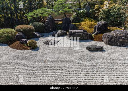 Giardino Korin-in a Daitokuji - il giardino anteriore dell'Hojo è stato ricreato da Kinsaku Nakane sulla base di vecchi documenti Foto Stock