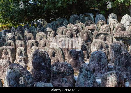 Jizo a Korin-in- il giardino anteriore dell'Hojo è stato ricreato da Kinsaku Nakane sulla base di vecchi documenti Foto Stock