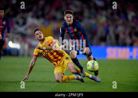 Barcellona, ESP. 10th Apr, 2023. FC BARCELONA vs GIRONA FC 10 aprile 2023 durante la partita tra FC Barcelona e Girona FC corrispondente al ventotto giorno di la Liga Santander a Spotify Camp Nou a Barcellona, Spagna. Credit: Rosdemora/Alamy Live News Foto Stock